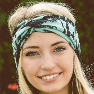 Palm tree twist headband